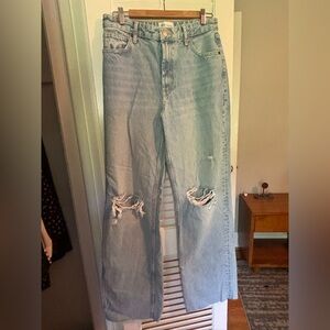 Zara Light Blue Distressed Jeans